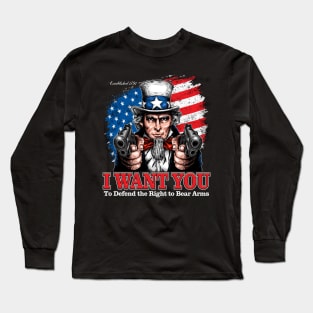 Uncle Sam I Want You Guns Long Sleeve T-Shirt